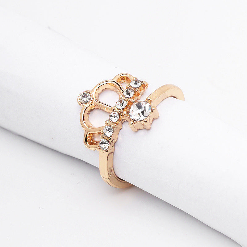 Wholesale Simple crown imitation silver ring jewelry accessories